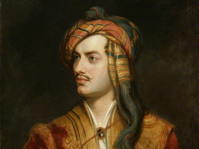 ок.1835 Лорд Байрон в албанской одежде, художник Томас Филлипс