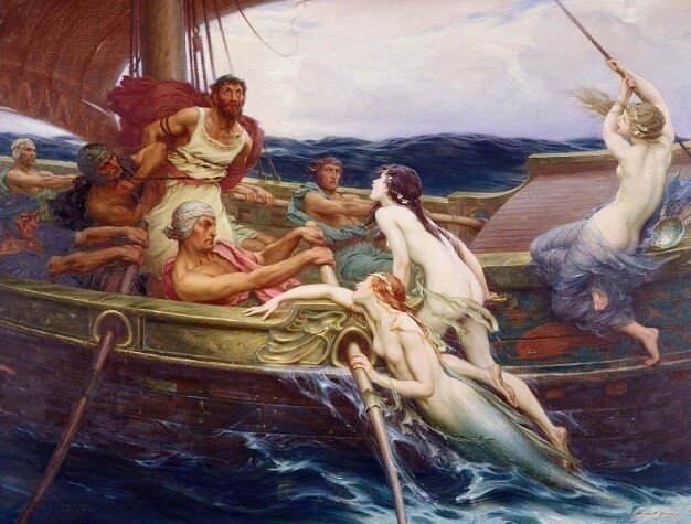 Герберт Джеймс Дрейпер. Одиссей и сирены.1909 год.
