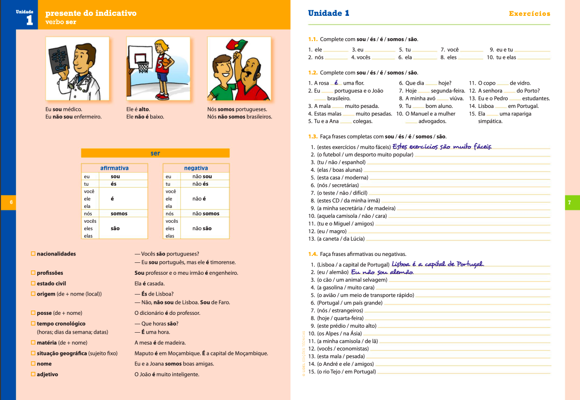 Пример темы из Gramática Ativa
