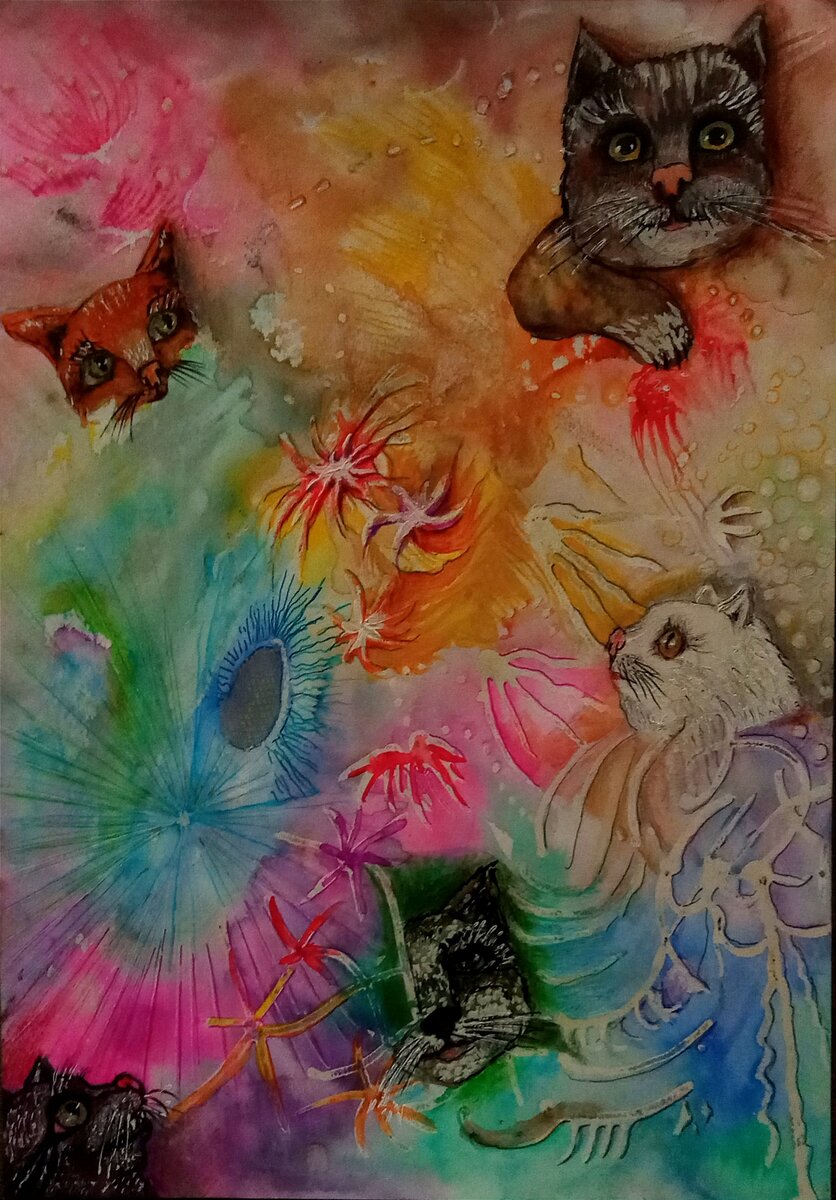 Когда лучи майского солнца обогревают землю,а зелёная трава тянется навстречу солнцу,коты встрепенутся от спячки и идут искать свою кошачью любовь по имени Ля мур...☀️🐱💖 