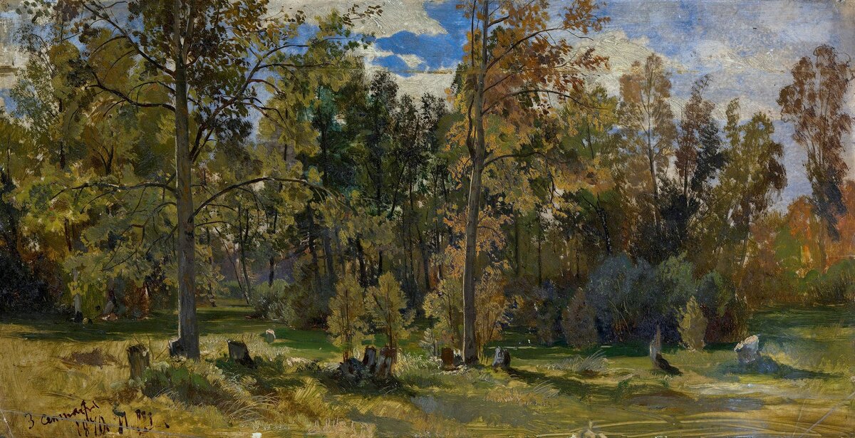 "Лесная поляна", И.И. Шишкин, 1870. Частное собрание.