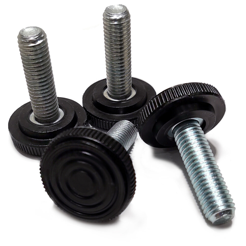 Резьбовые ножки с круглым пластиковым подпятником