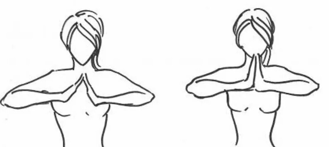 Опускать плотно. Руки перед собой упражнения. Упражнение ладони на груди. Ладони перед грудью. Сложенные ладони.