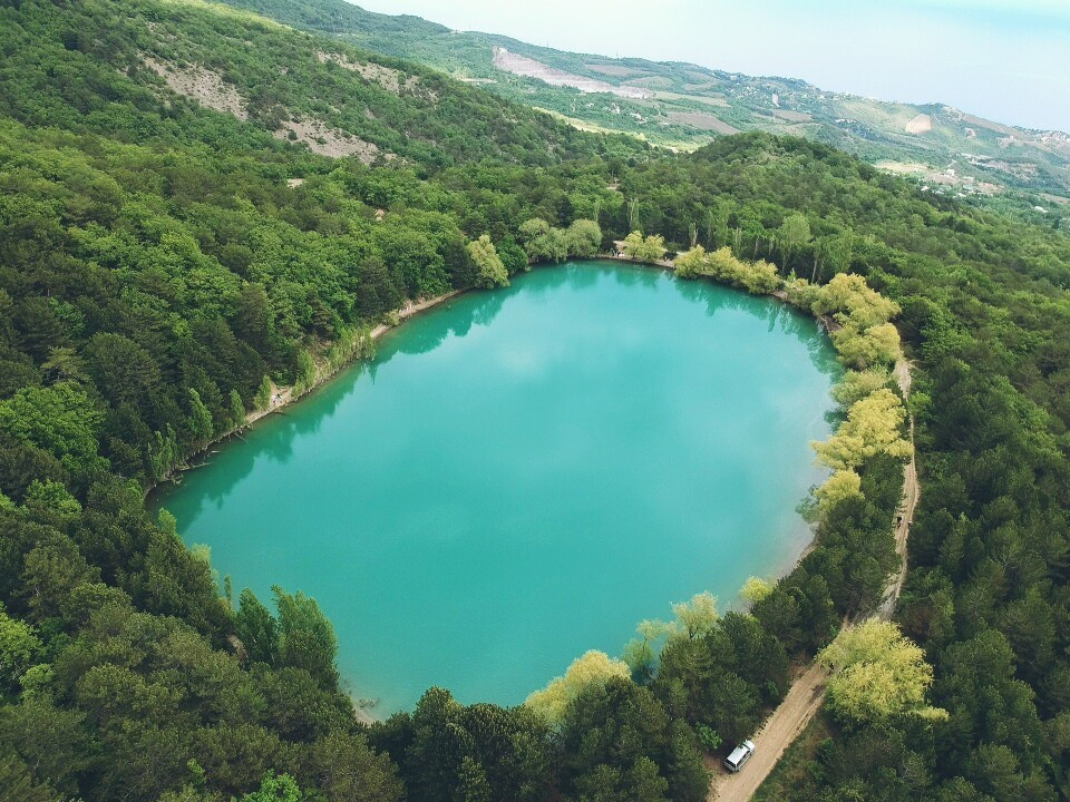 Озеро Юбилейное Крым село Запрудное