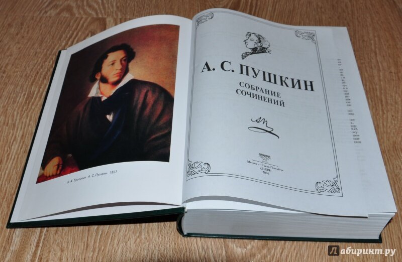 Один из томов собрания сочинений Пушкина, источник Лабиринт