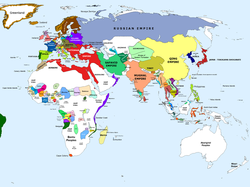 Карта мира 2100 года