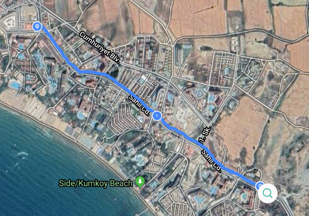 Часть пути до обменника. 