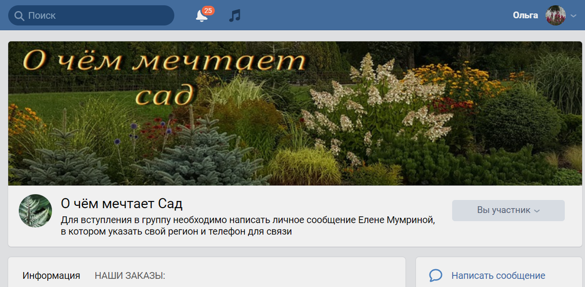 Страничка ВК Елены и Светланы