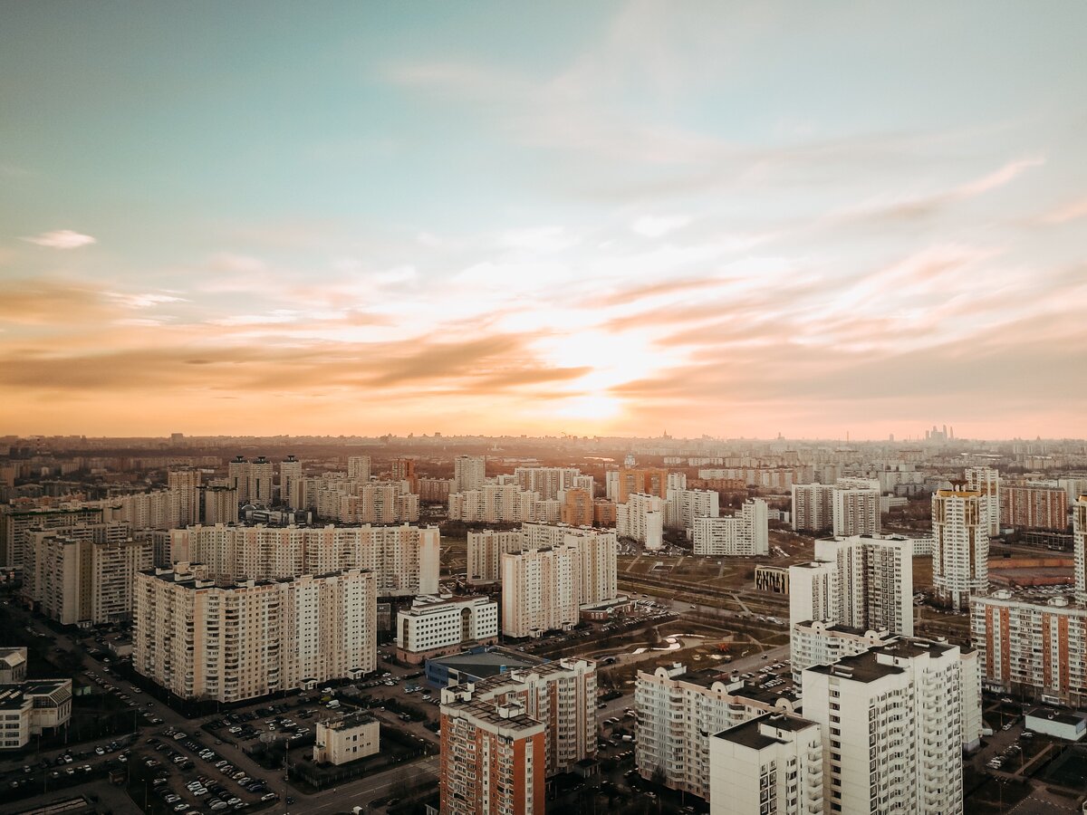 Москва. Районе Марьино. Mavic Pro