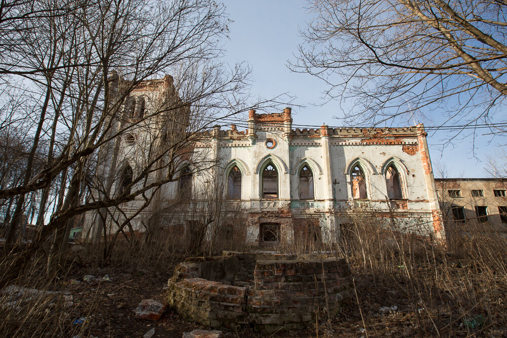 Тульская область. Заброшенная усадьба Колосово. Руины главного дома