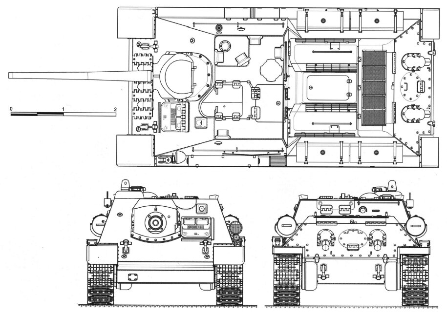 Чертеж танка су 100
