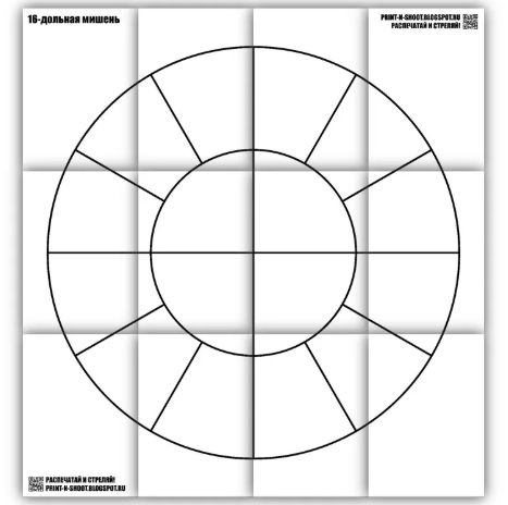 16 дольная мишень. Фото из источников в свободном доступе.