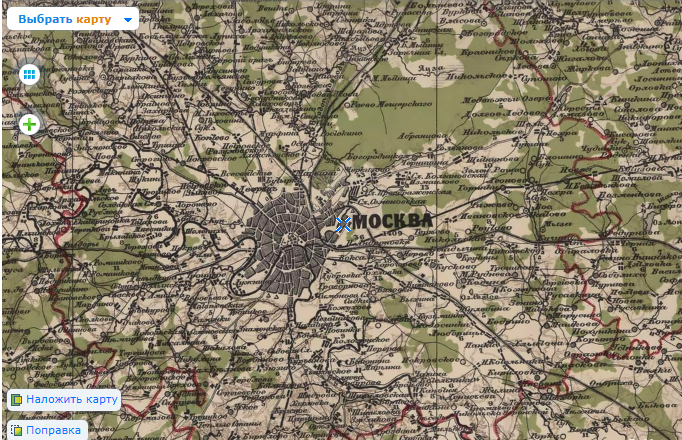 Карта со старыми деревнями