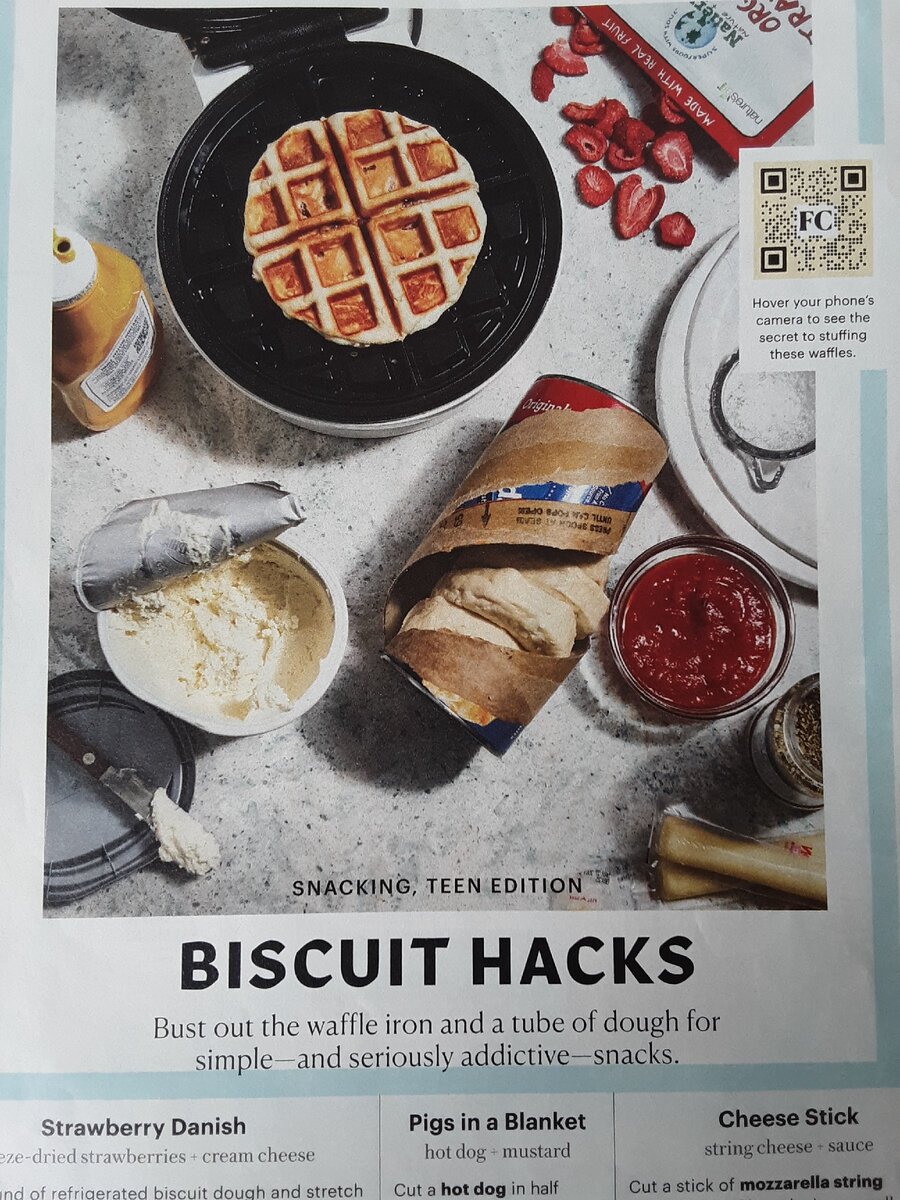 Страница с рецептом Клубничной Даниш из американского издания журнала "Домашний Очаг". 