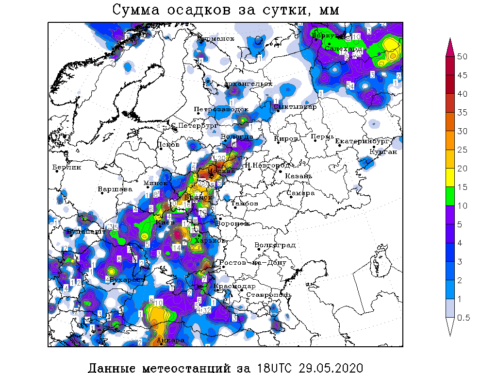 Карта осадков в татарстане