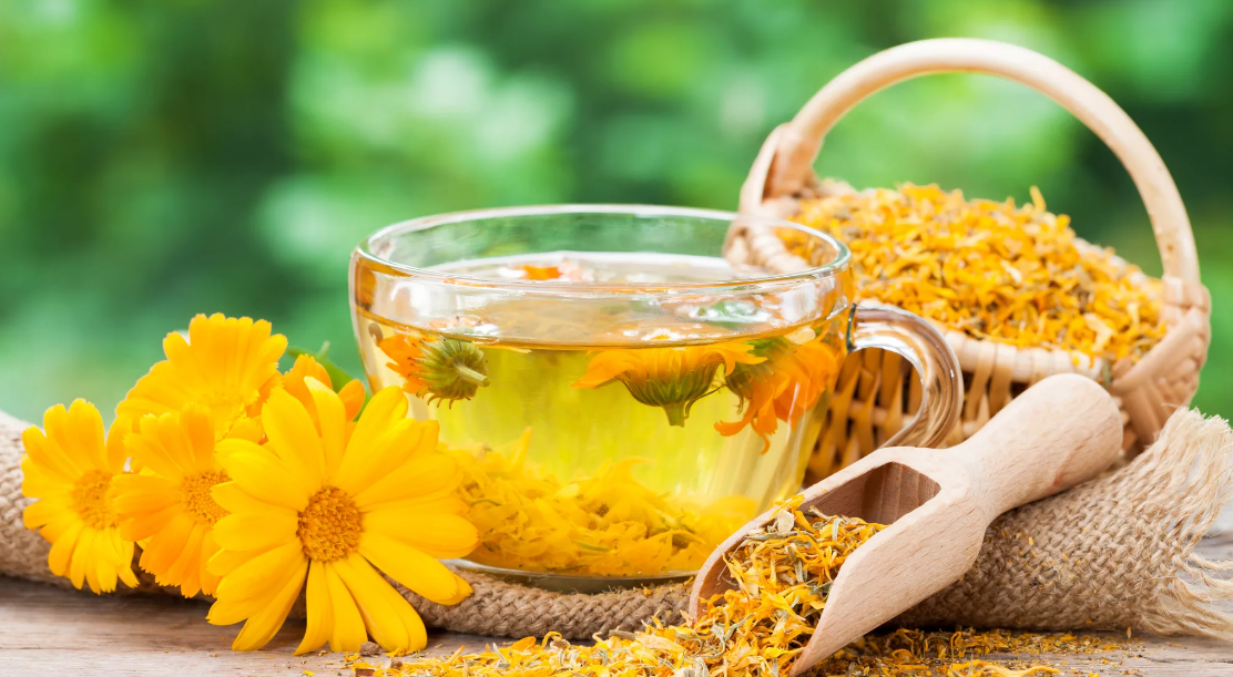 Лечебный чай из календулы. 