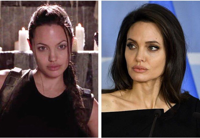 Анджелина Джоли до и после