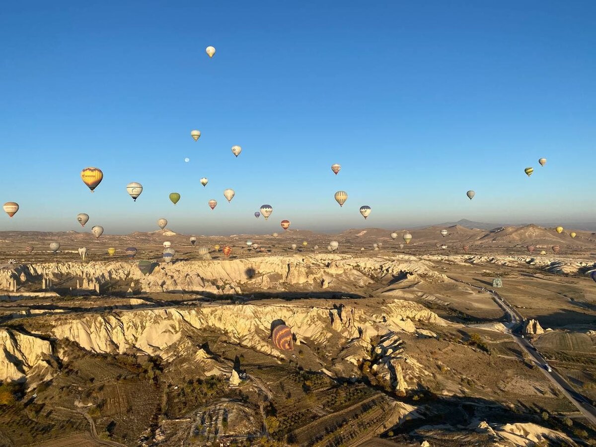 Потрясающий вид на Каппадокию с высоты 300 метров