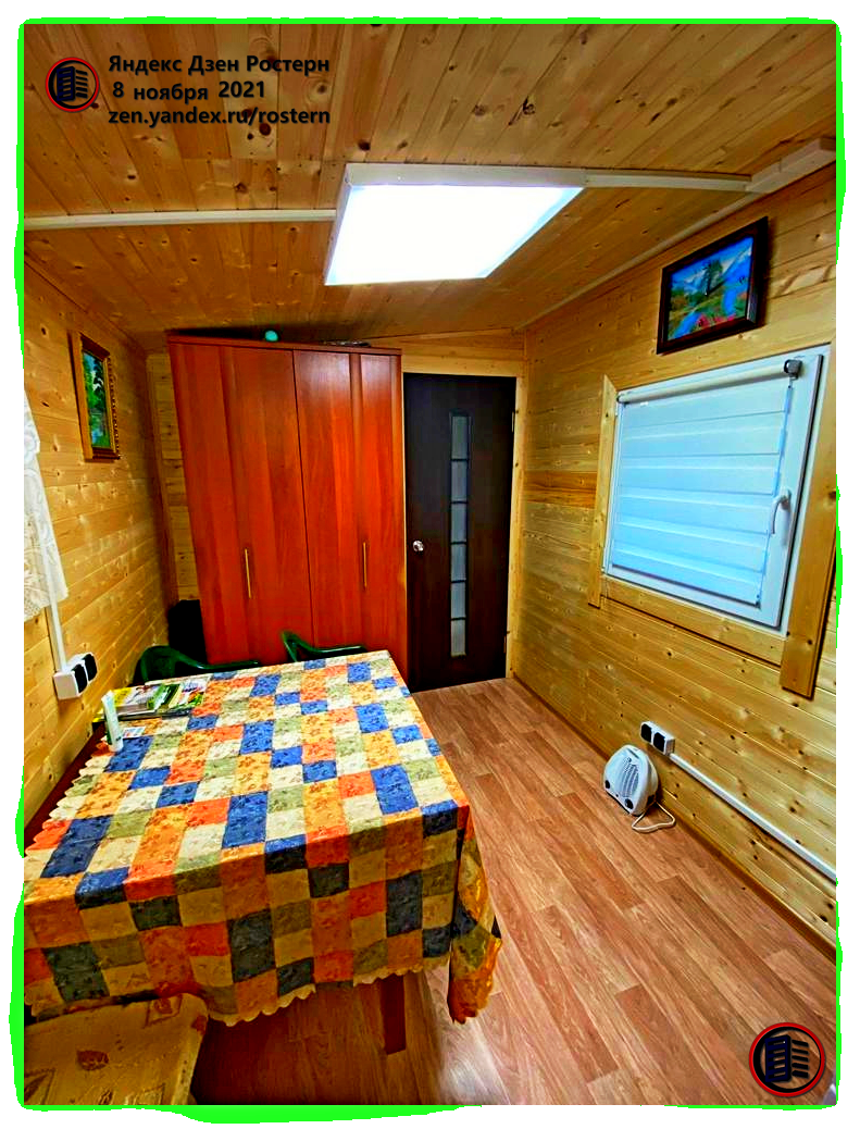 кухня в бытовке. источник фото:  zen.yandex.ru/rostern
