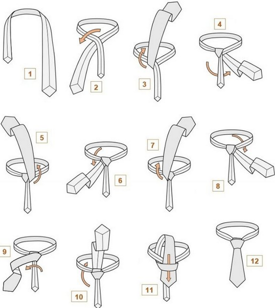 Узлы галстука Полувиндзор, как завязать галстук