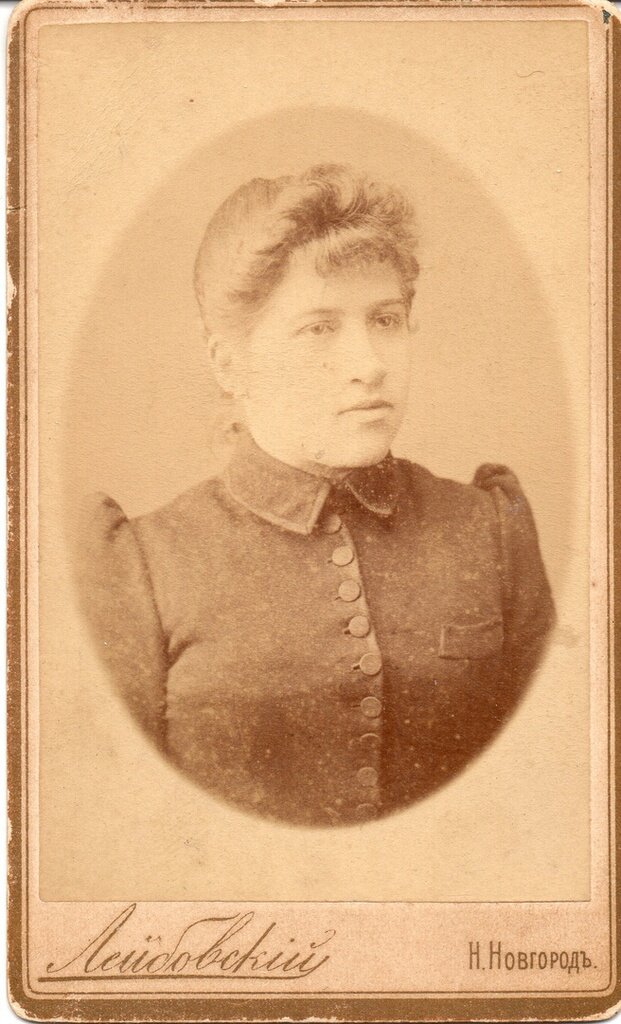 Портрет неизвестной барышни. Д. Лейбовский, 1873 - 1890 год, г. Нижний Новгород, из архива Павла Прокудина.