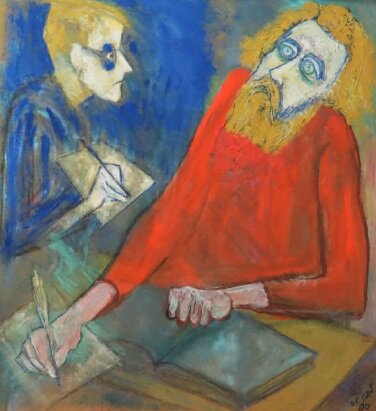 Гликман. Д. Шостакович и М. Мусоргский. 1985–1990. Холст, масло.