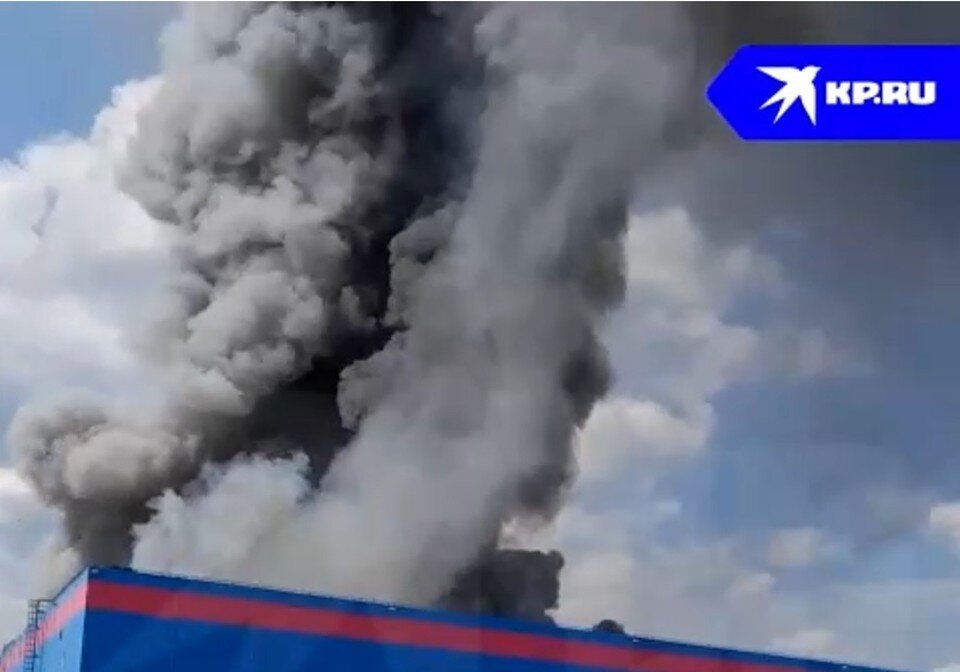     Площадь пожара составила 35 тысяч квадратных метров  Кадр видео