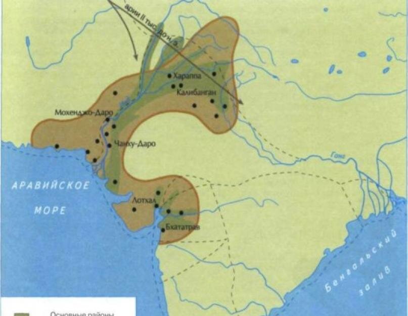 Карта хараппской цивилизации