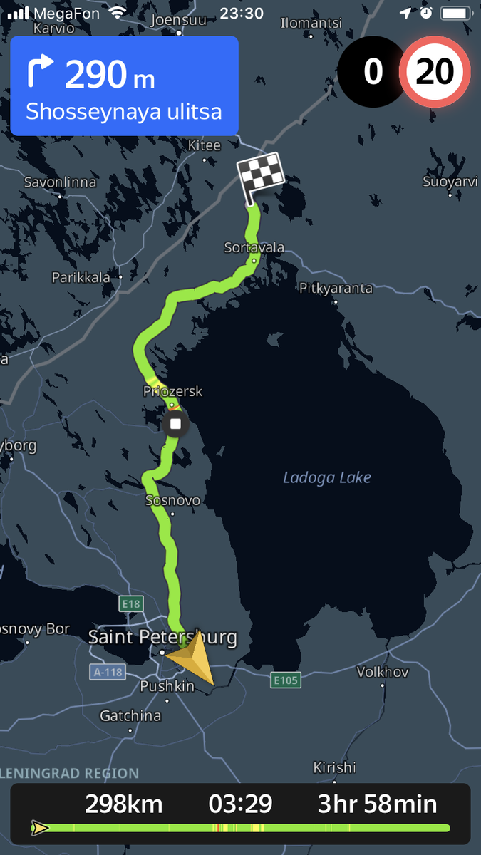 В самом конце  — серпантин. Здесь меня даже слегка укачало. 