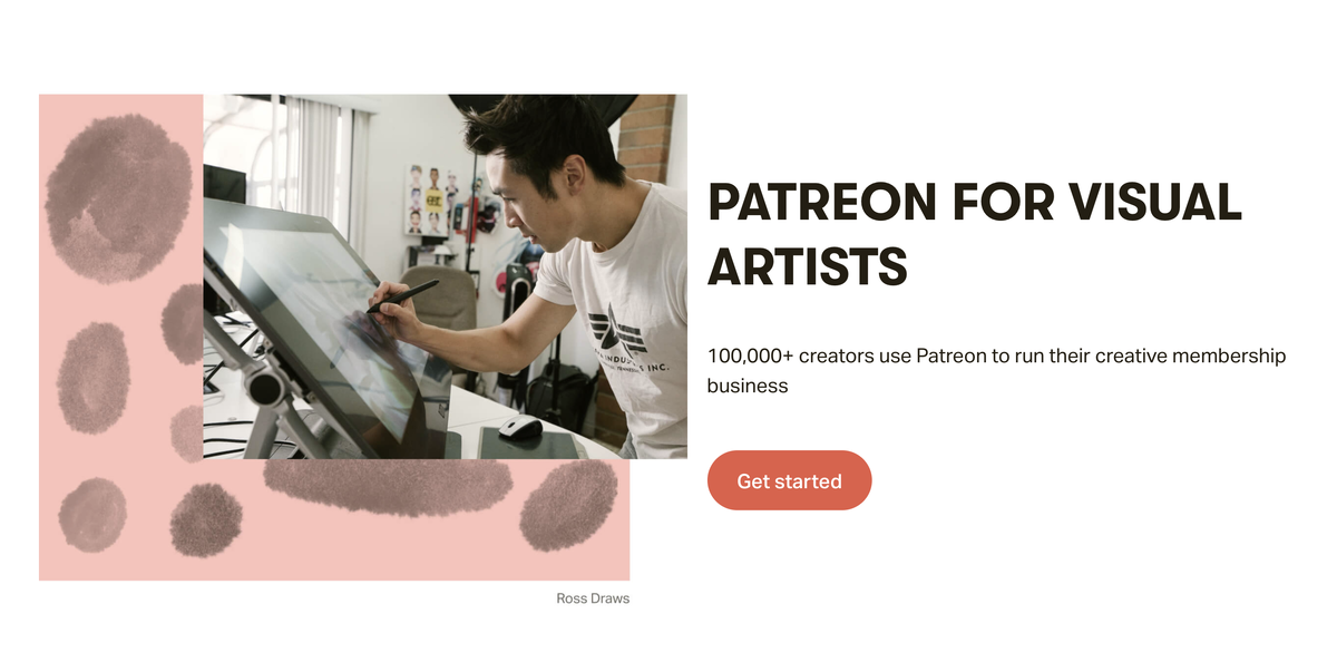 скриншот раздела сайта Патреон