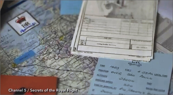 Кадр из документального фильма Channel5 «Тайны королевского полета»