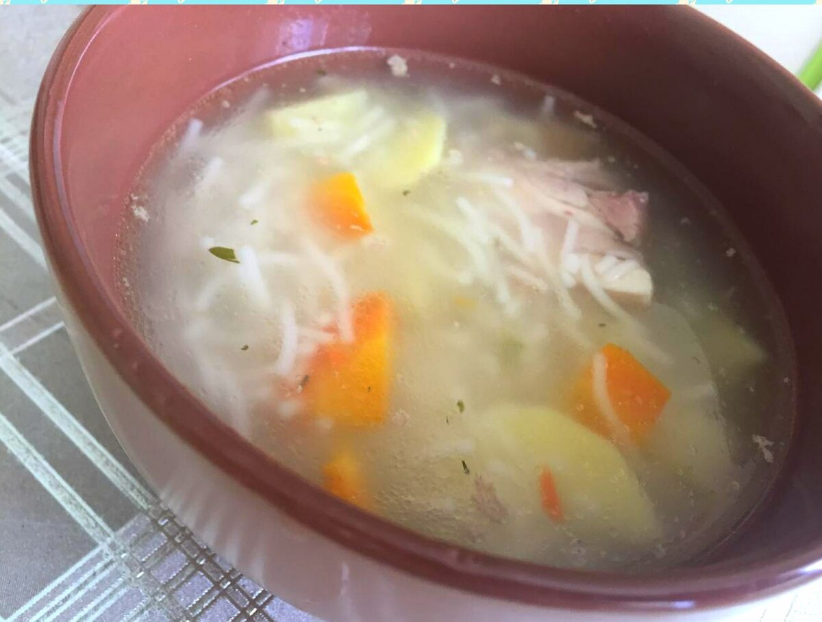 суп куриный с вермишелью