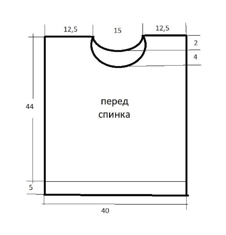 выкройка переда и спинки
