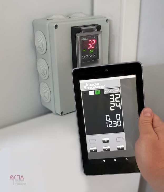 Шкаф с KM1 и контролем работы с планшета