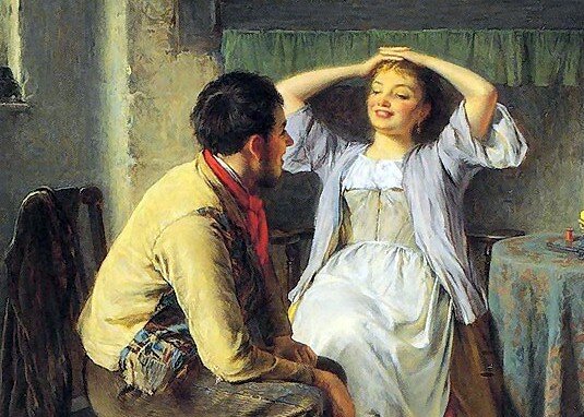 Хейнс Кинг «Ревность и флирт», фрагмент