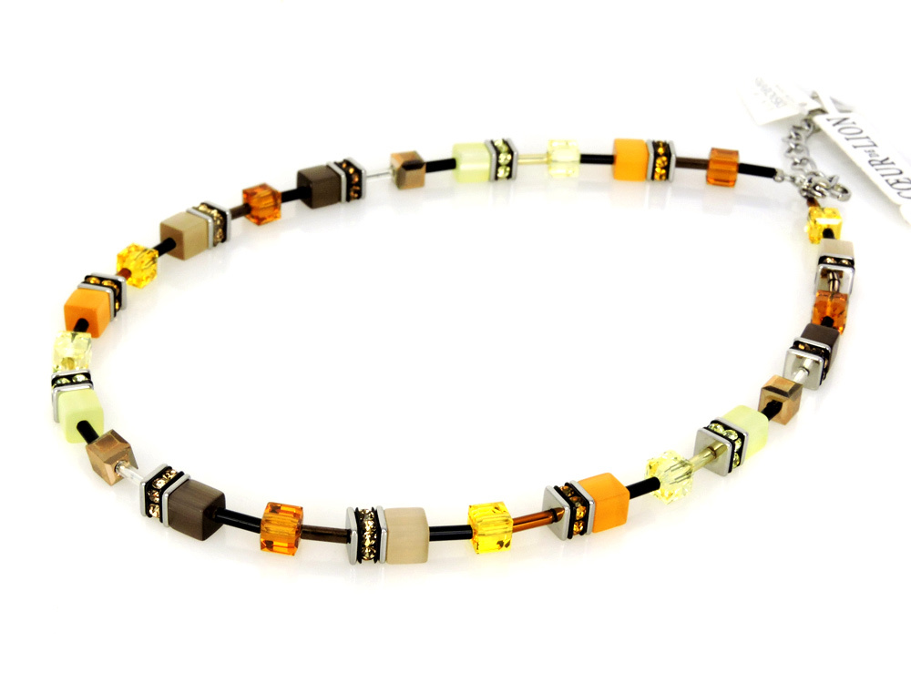 2838/10-0111 Coeur de Lion колье Yellow-Brown