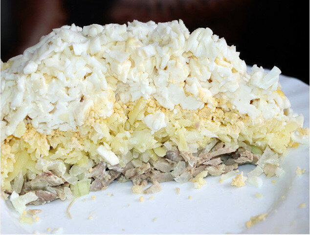 Салат "Невеста" в готовом виде