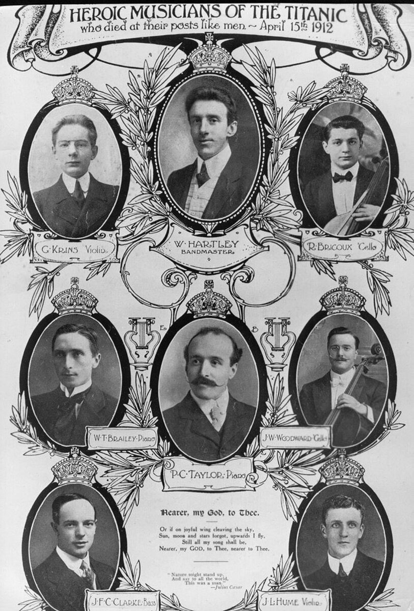 Оркестр, который играл на Титанике в ночь крушения.