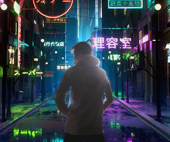 На спине пришит мой логотип) Он не вставлен в фотошопе, а именно пришит к моей толстовке...