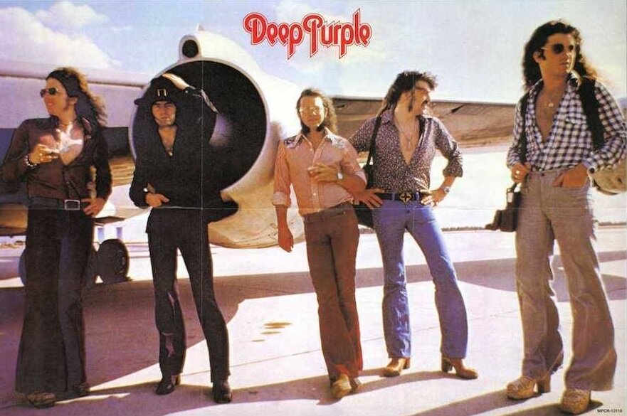 Deep Purple в 1974 году в США, незадолго до начала записи альбома "Stormbringer"