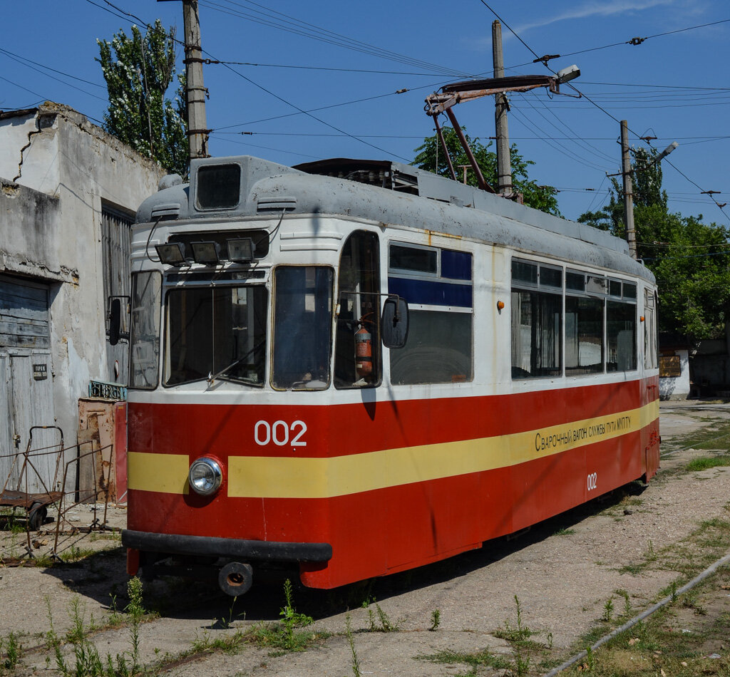 Gotha T57 номер 002 исключен из пассажирской работы и выполняет роль сварочного, фото с сайта СТТС, автор Inquizitor