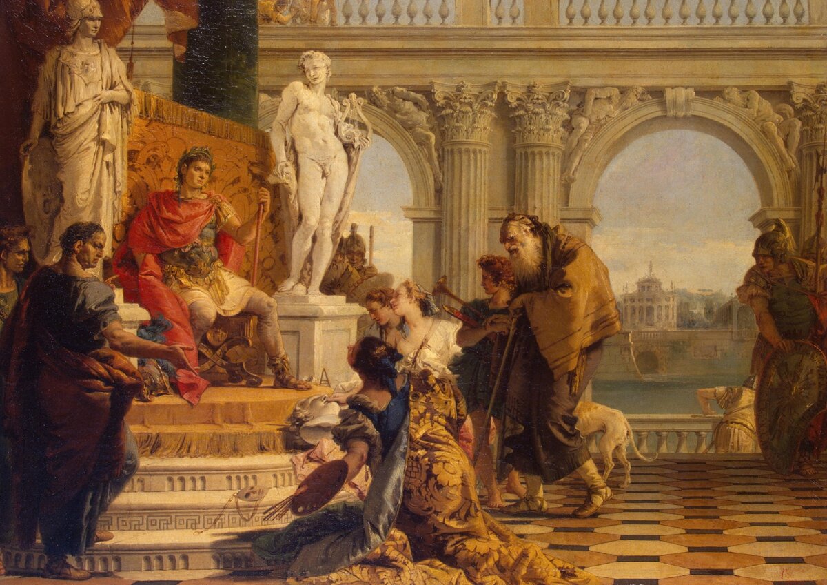 Санкт-Петербург. Эрмитаж. Джованни Батиста Тьеполо "Меценат представляет Августу свободные искусства". 1743 год.