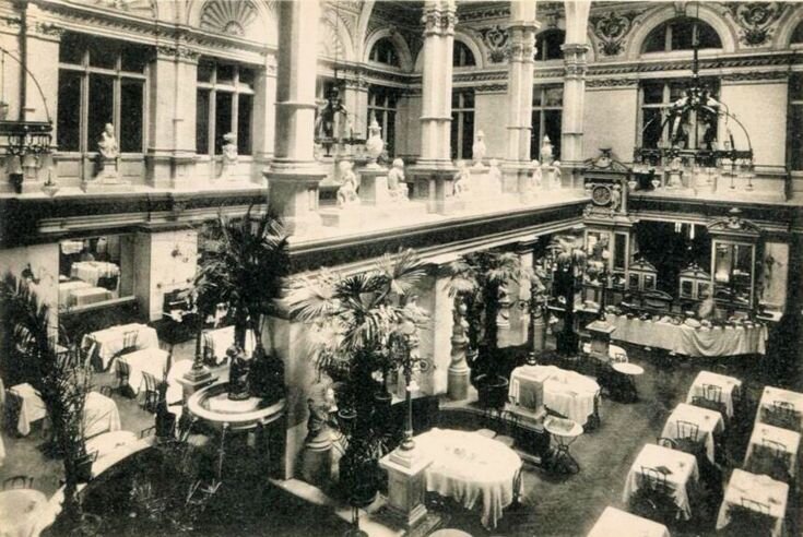 Ресторан "Славянский базар". Фото конца XIX века