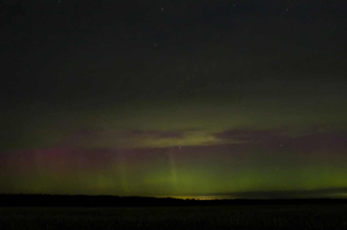    В небе над Владимирской областью засняли северное сияние