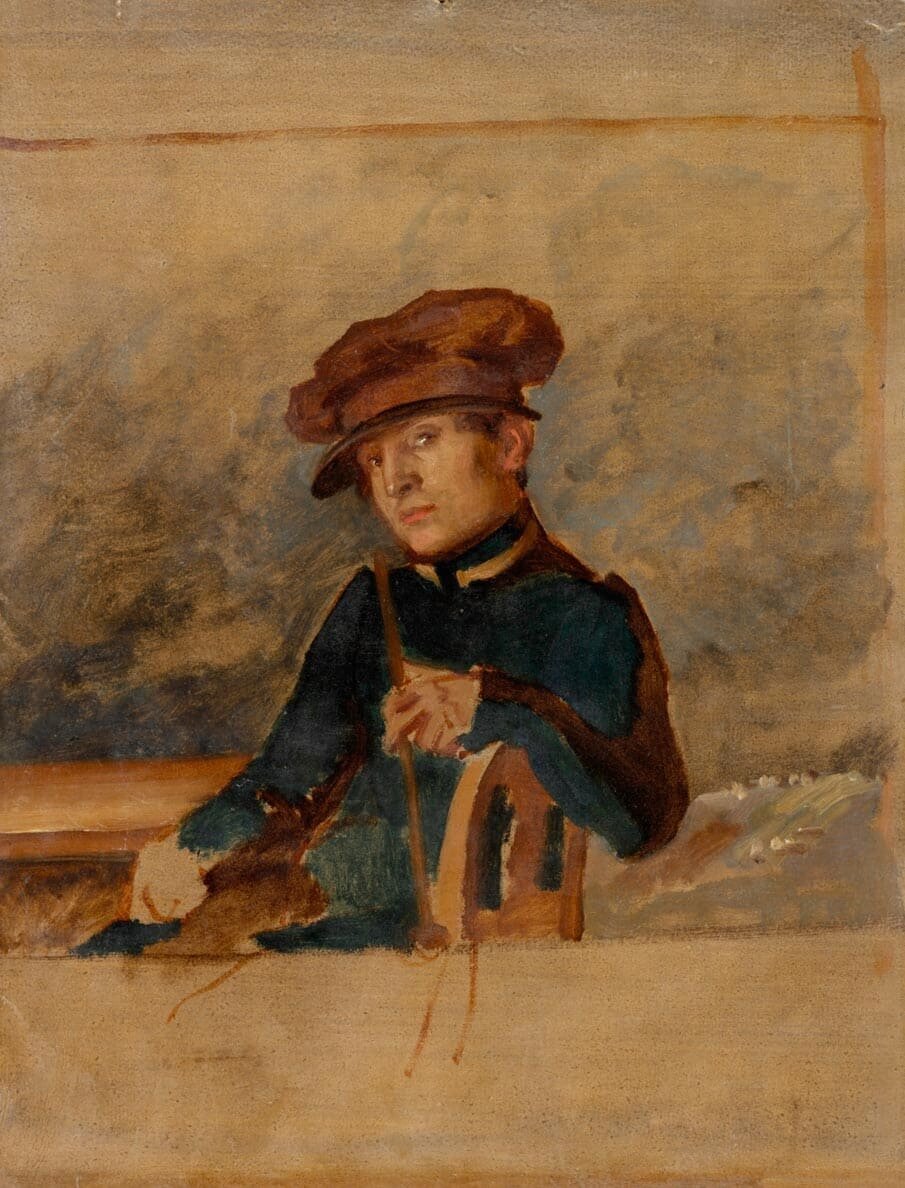 Александр Андреевич Иванов, автопортрет, незаконченный эскиз, 1828 г.