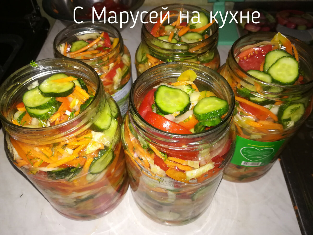 Салат на зиму из огурцов с луком и морковью
