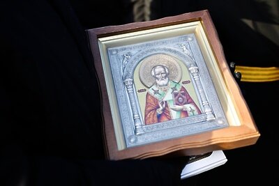    Икона Николая Чудотворца ©Виталий Тимкив РИА Новости