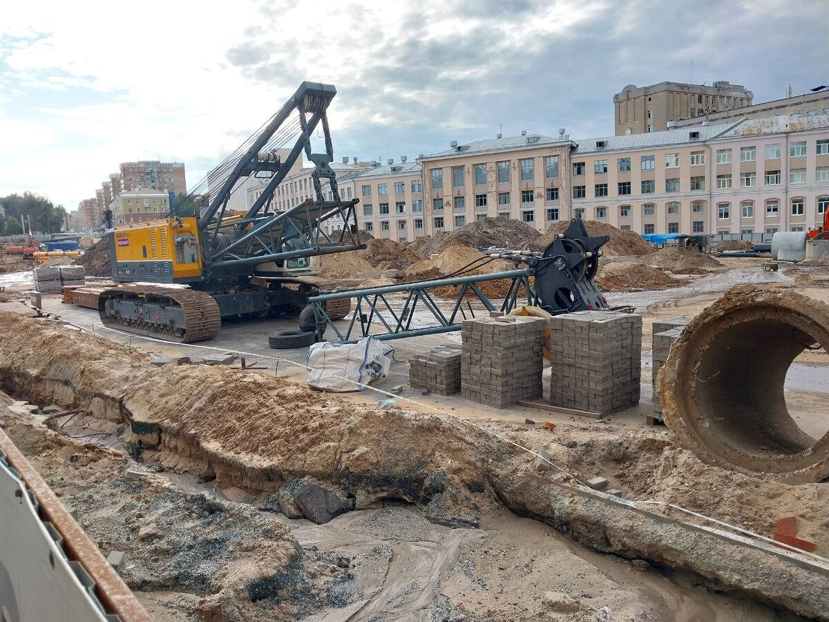 Как идёт строительство метро на площади Свободы. Фоторепортаж |  Нижегородские зарисовки | Дзен