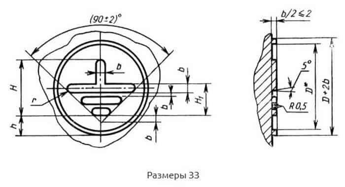 Знак заземления 16-1 ГОСТ 21130-75