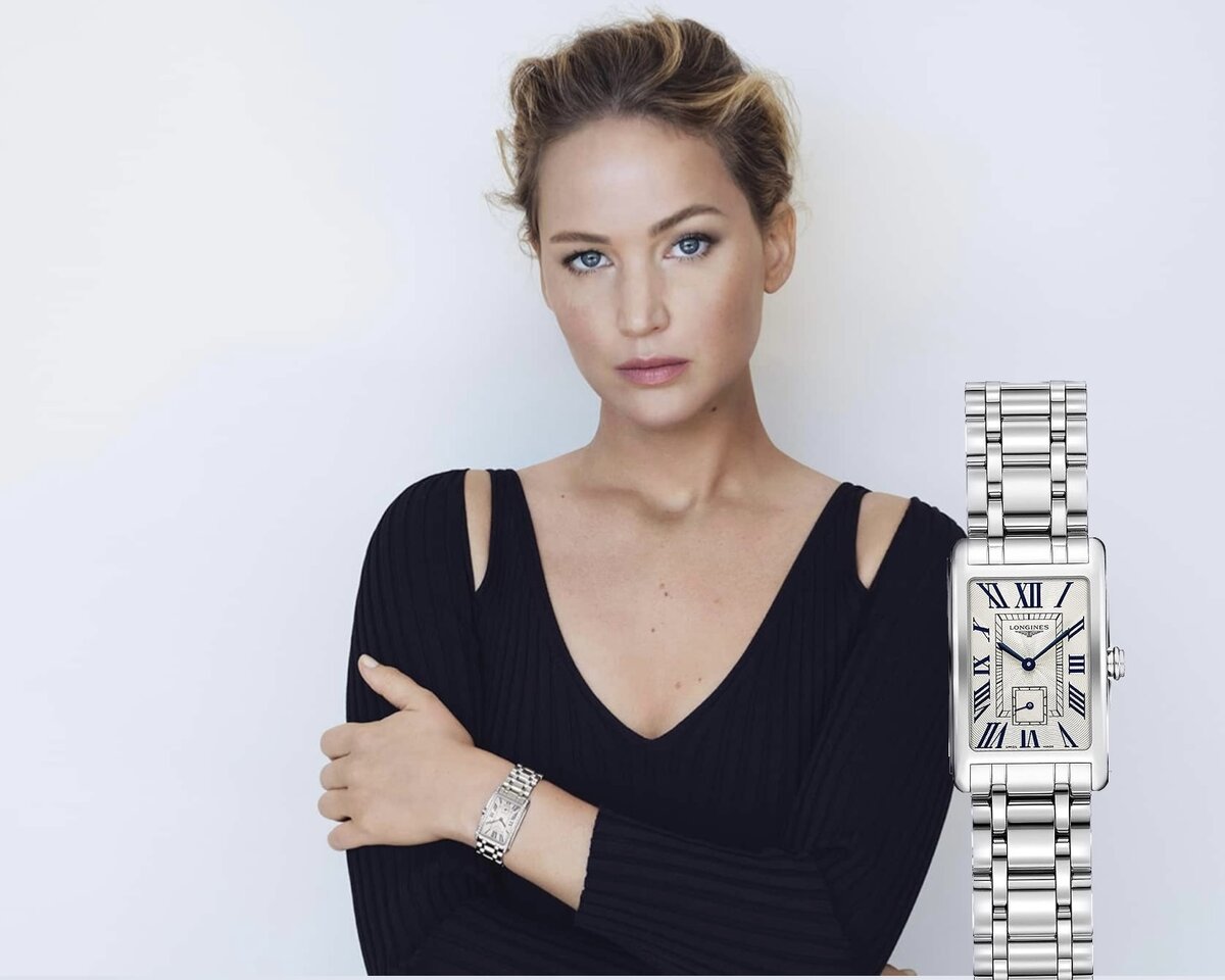 Дженифер Лоуренс в часах Longines dolce vita